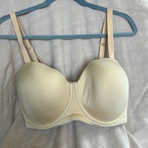 Wacoal tan strapless 36H bra